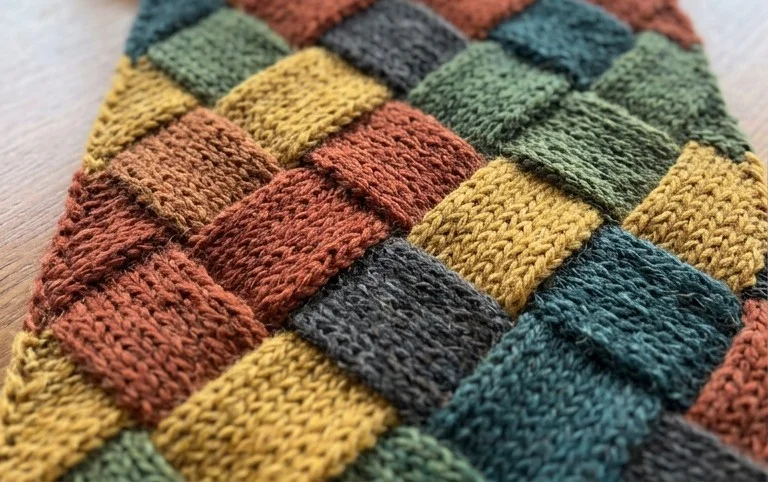Knit Entrelac Scarf Free Knitting Pattern - Knitting Pattern